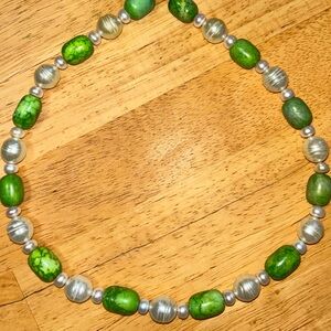 ~green and white/pearl necklace~